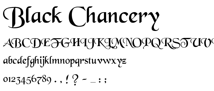 Black Chancery font